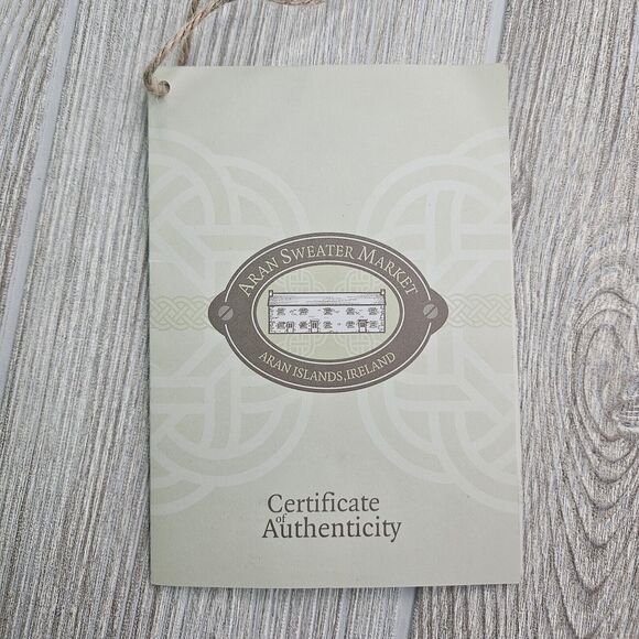 Aran Ireland Handknit Coatigan Cableknit Sweater Coat Shawl Collar Merino Wool L - Picture 10 of 12